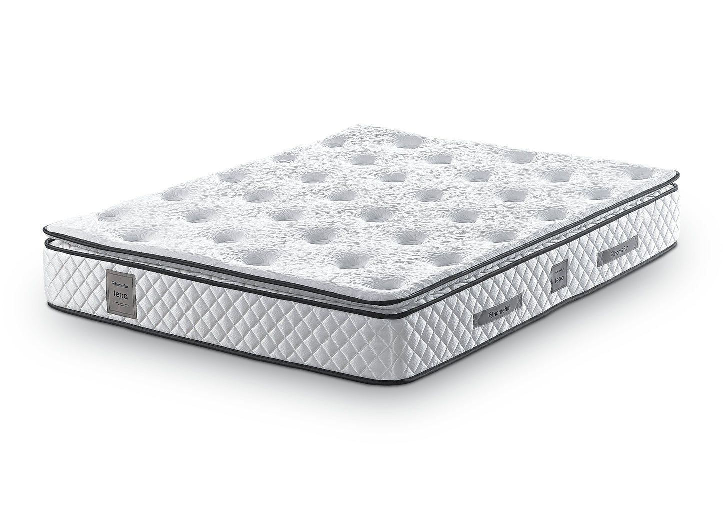 Matelas orthopédique complet avec sommier bleu foncé TETRA