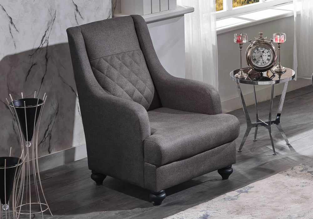 Fauteuil Moderne Gris NORA