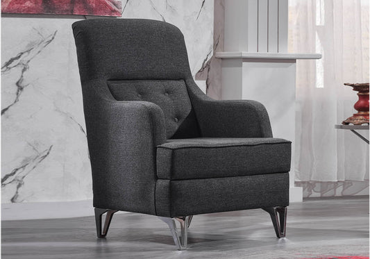 Fauteuil Moderne Gris VEGA