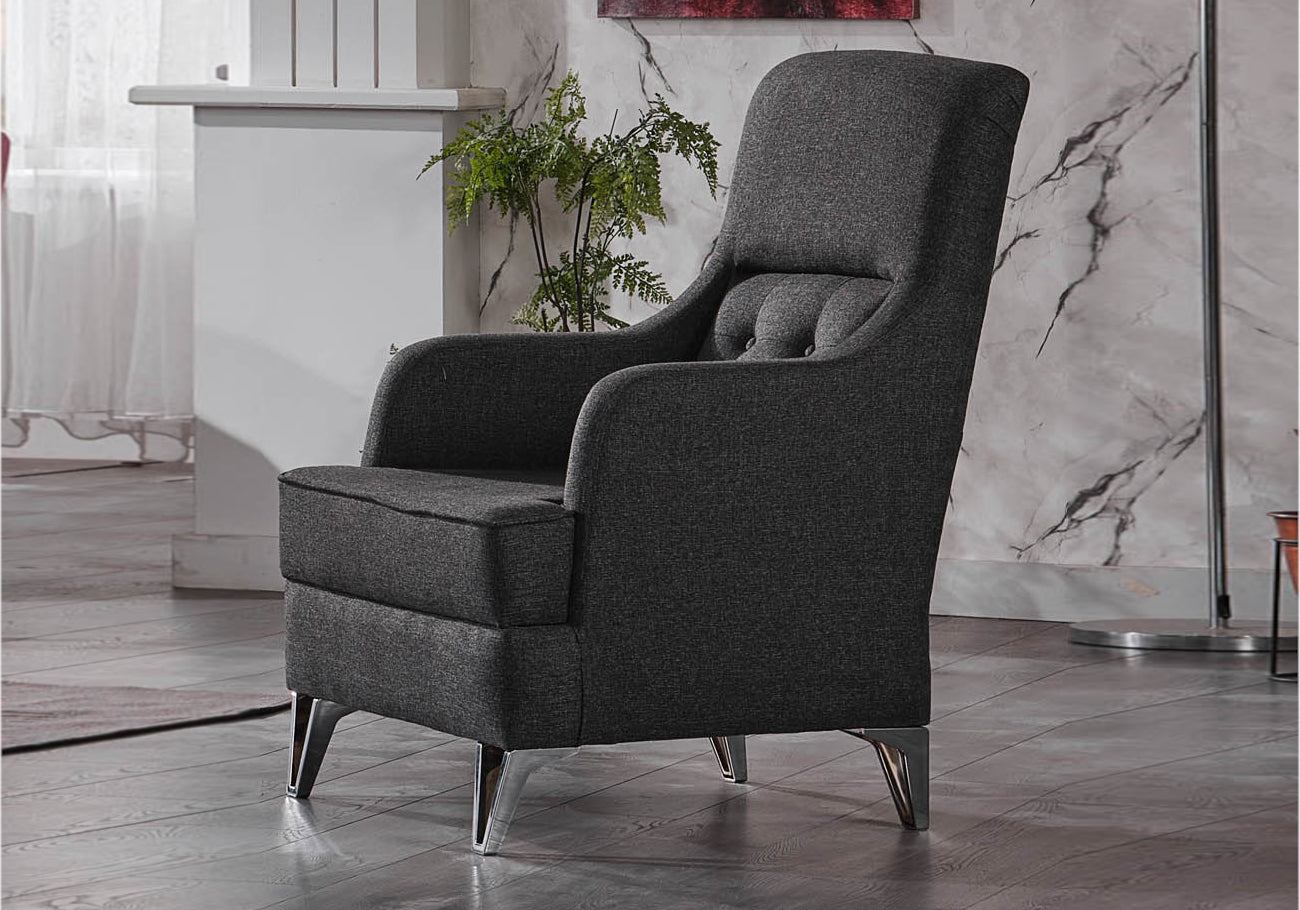 Fauteuil Moderne Gris VEGA