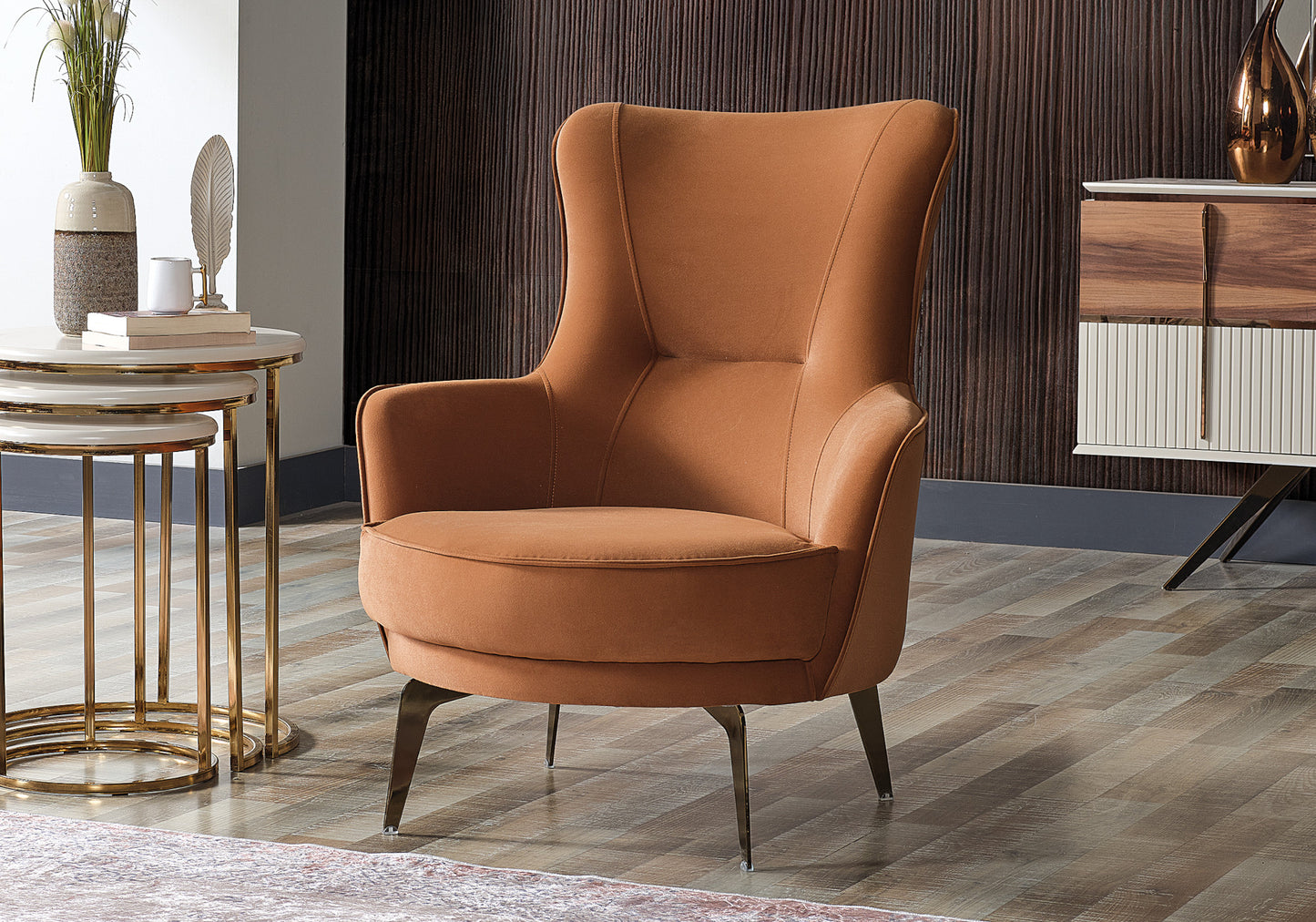 Fauteuil Moderne Marron SIENA