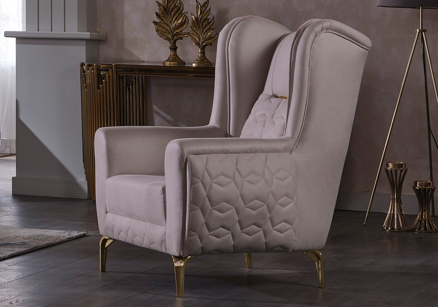 Fauteuil Moderne Crème FELIX