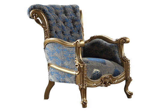 Bergère Doré Matelassé Bleu LILY