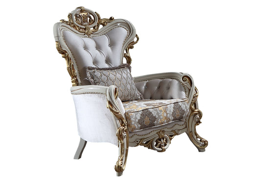 Fauteuil Kapitone Or Beige STAR