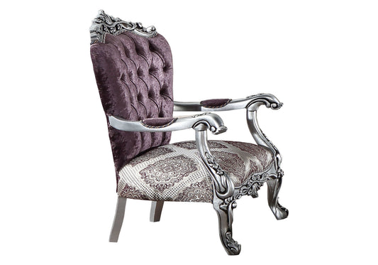 Bergère Kapitone Argent Violet VENUS