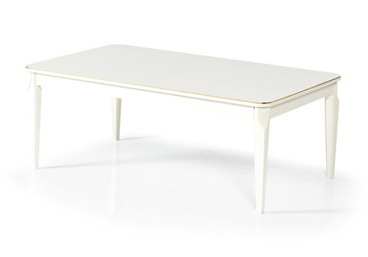 Table basse rectangulaire blanche PEARL