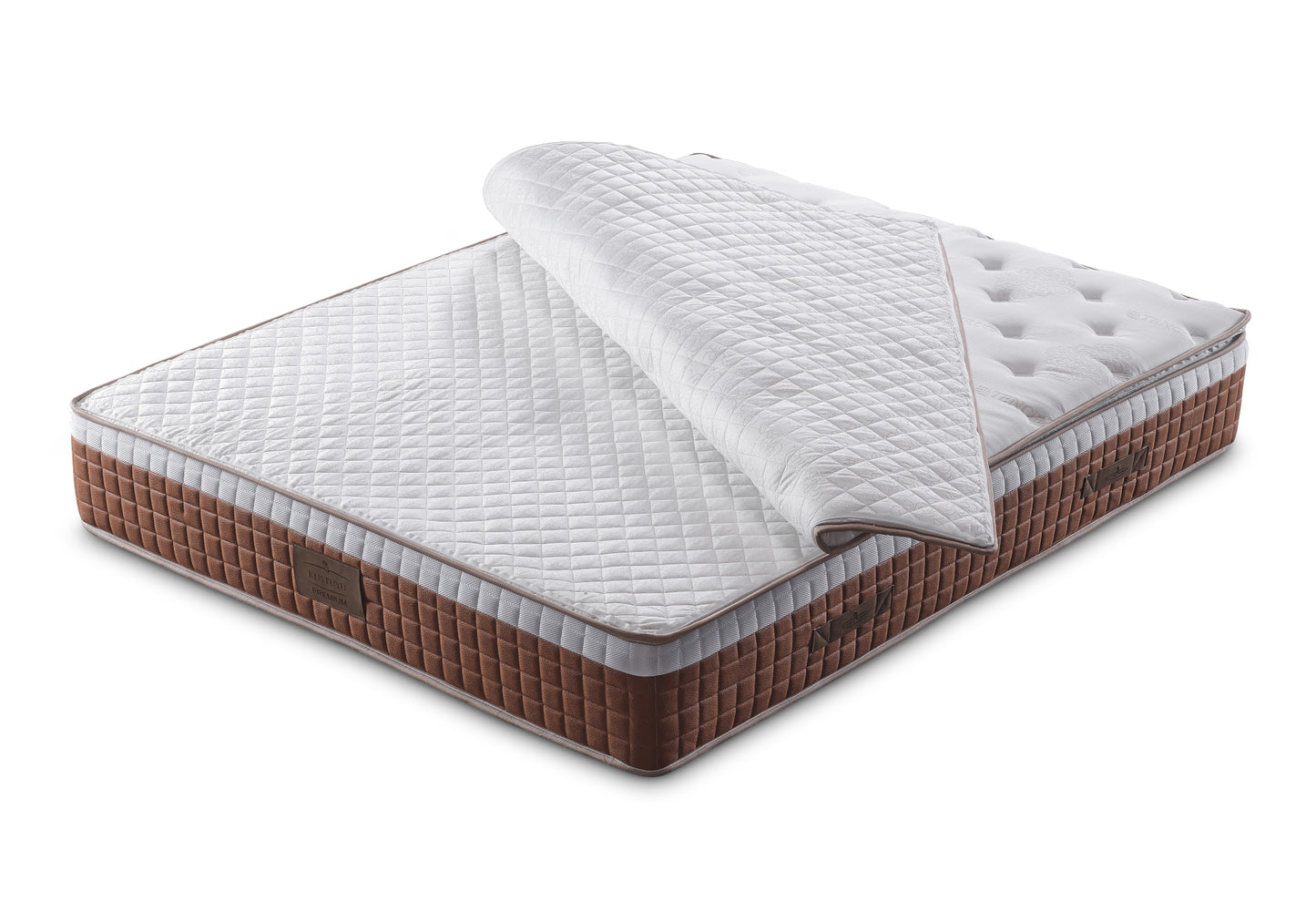Tête de lit avec coussin orthopédique complet, moderne, marron, COMO