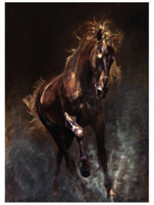 Peinture de cheval qui court