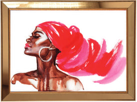 Peinture de femme africaine aquarelle