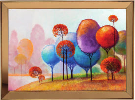 Tableau des arbres abstraits colorés