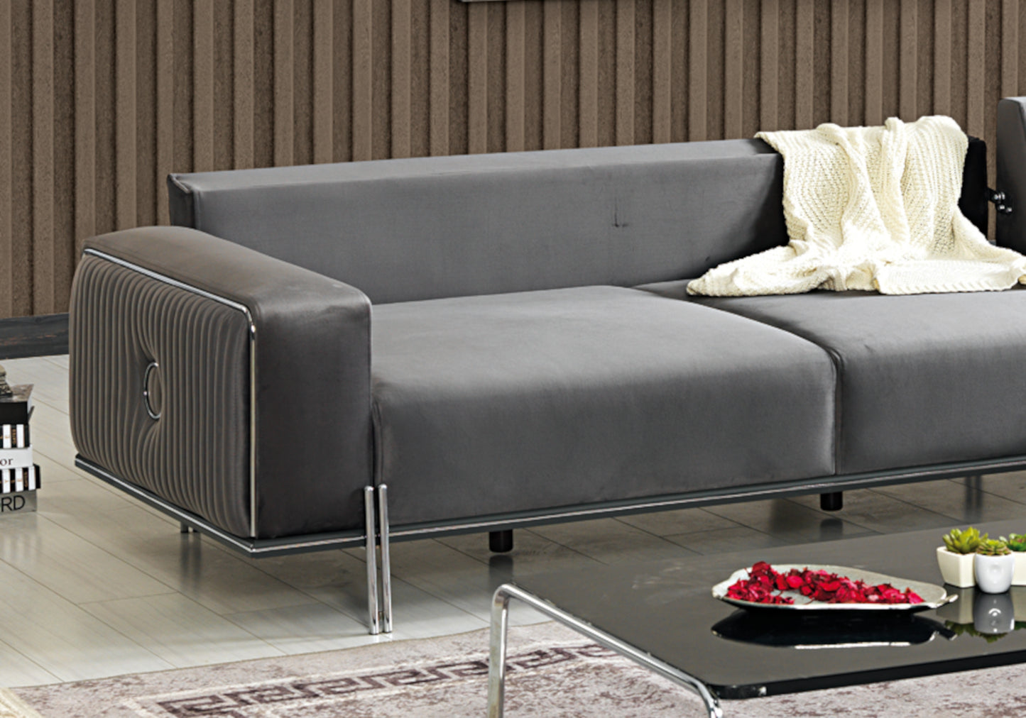 Ensemble de canapés d'angle moderne Anthracite BOMONTİ