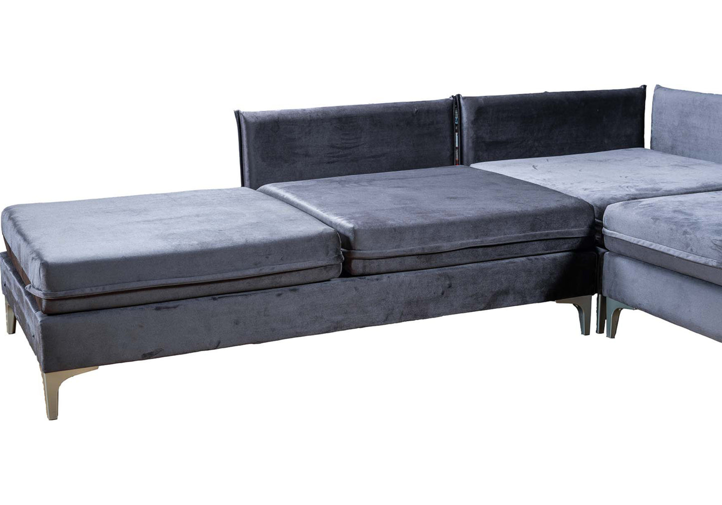 Canapé d'angle moderne gris FİRUZAN