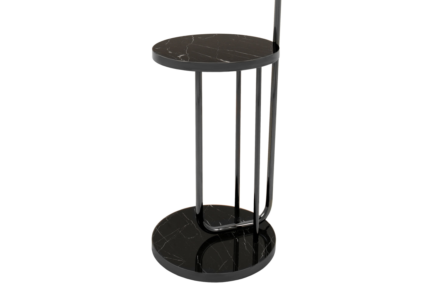 Lampadaire Table Serre Veinée Noire 