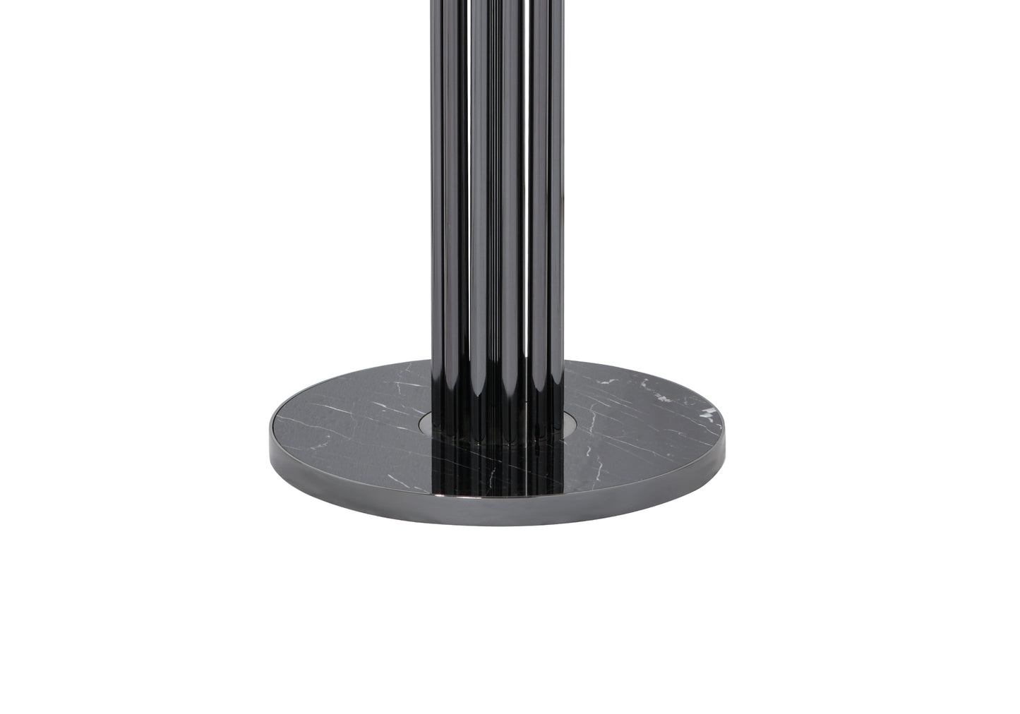 Lampadaire rond long veine noire AURA