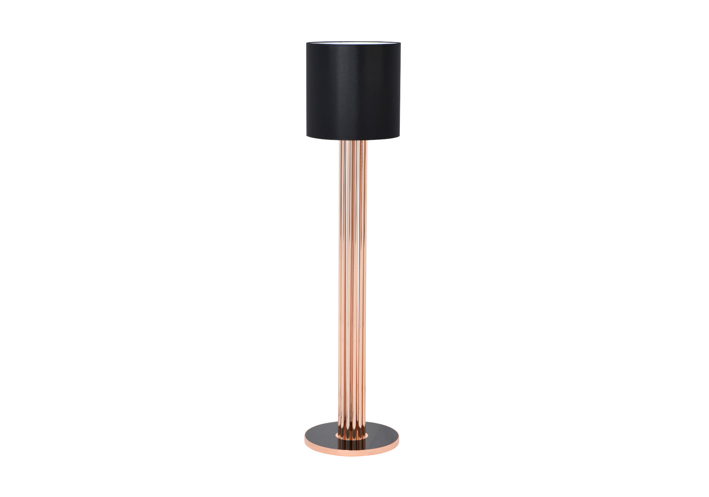 Lampadaire rond long noir AURA