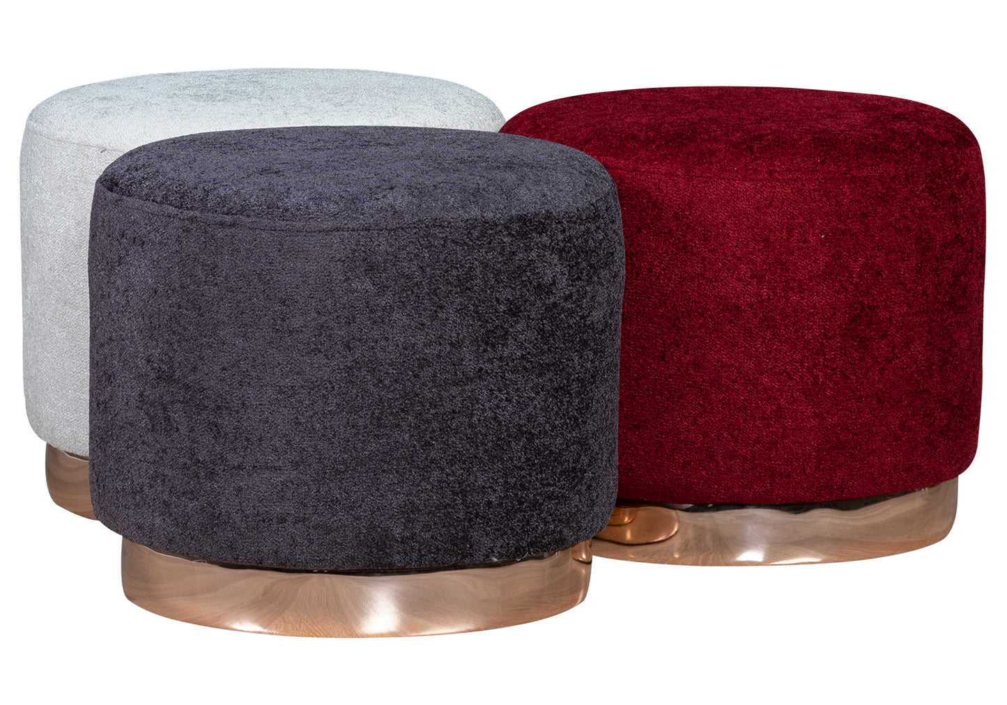 Pouf Moderne Rouge Claret LEVANTE