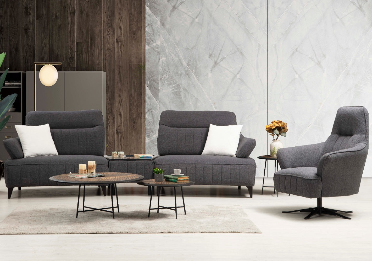 Fauteuil relax gris NIRVANA