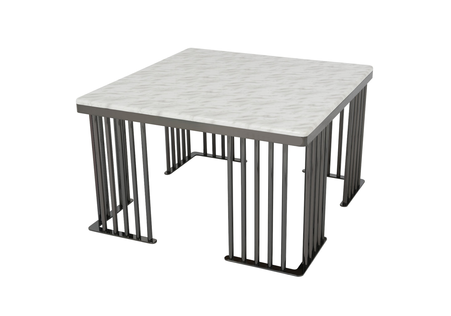 Table basse carrée en marbre blanc PERA