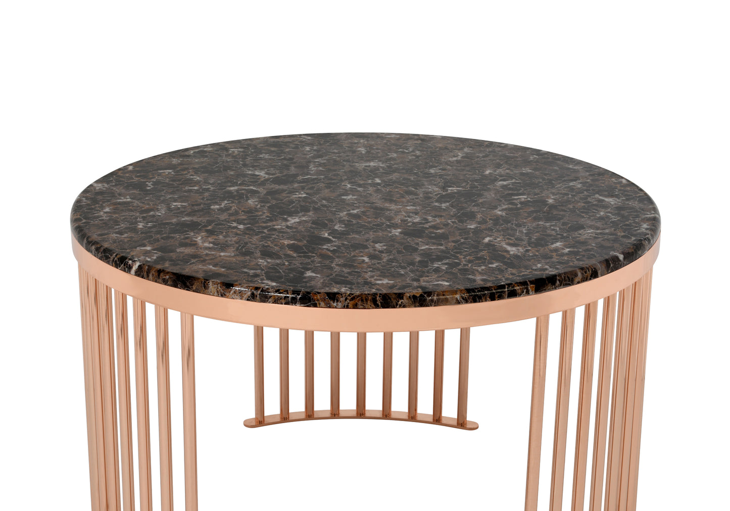 Table Basse Ronde Pierre Marron BAHAMA