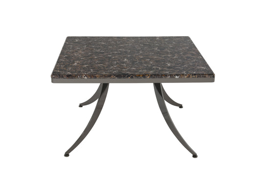 Table Basse Carrée Pion Pierre Marron OREO