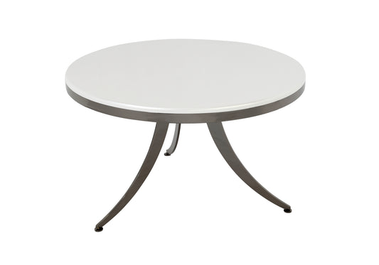 Table Basse Ronde Pion Blanc Perle OREO