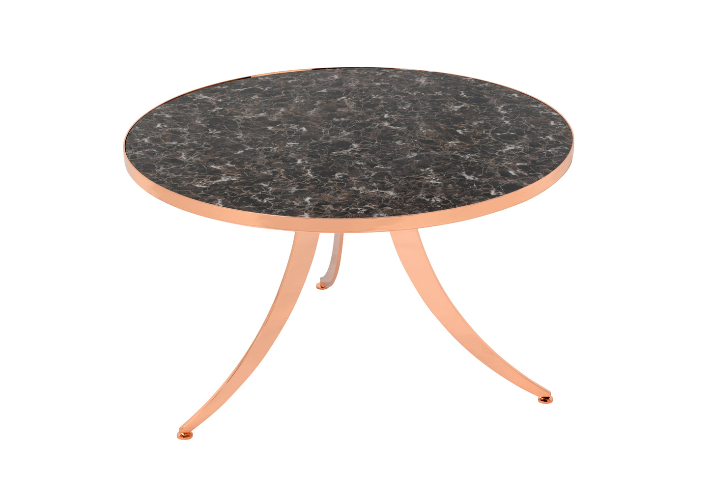 Table basse ronde Pion pierre marron OREO