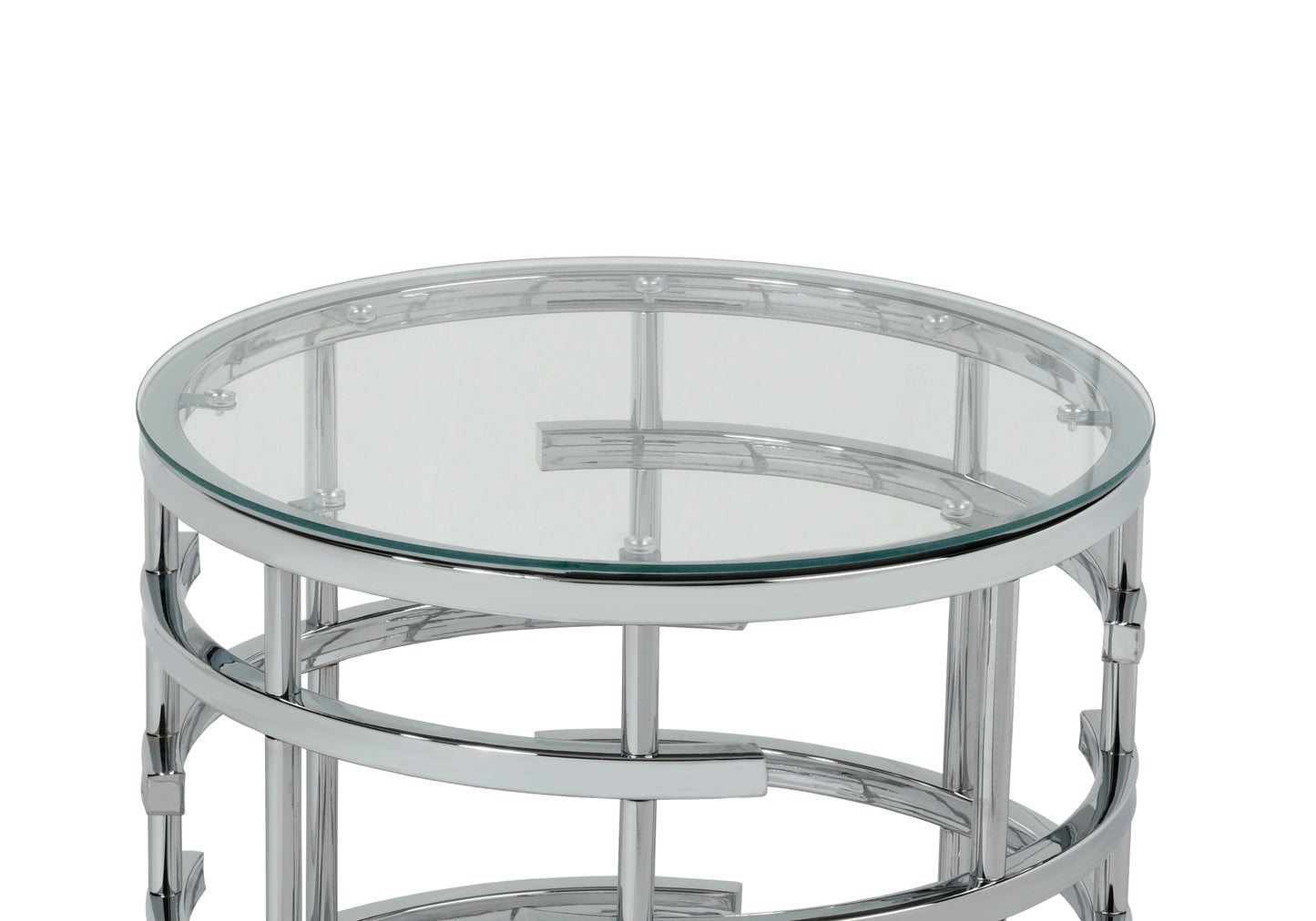 Table Gigogne Ronde Verre ROYAL