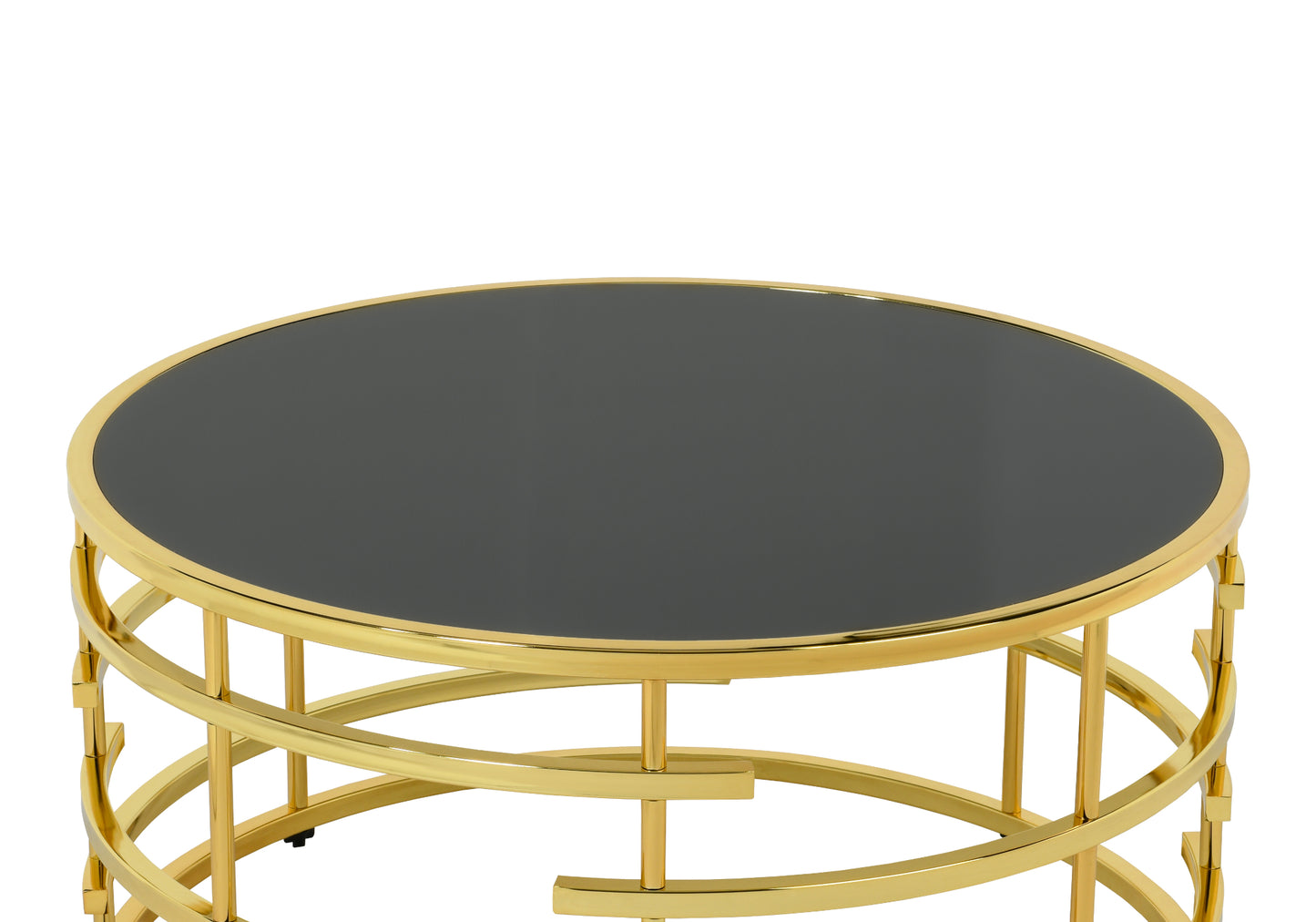 Table basse ronde noire ROYAL