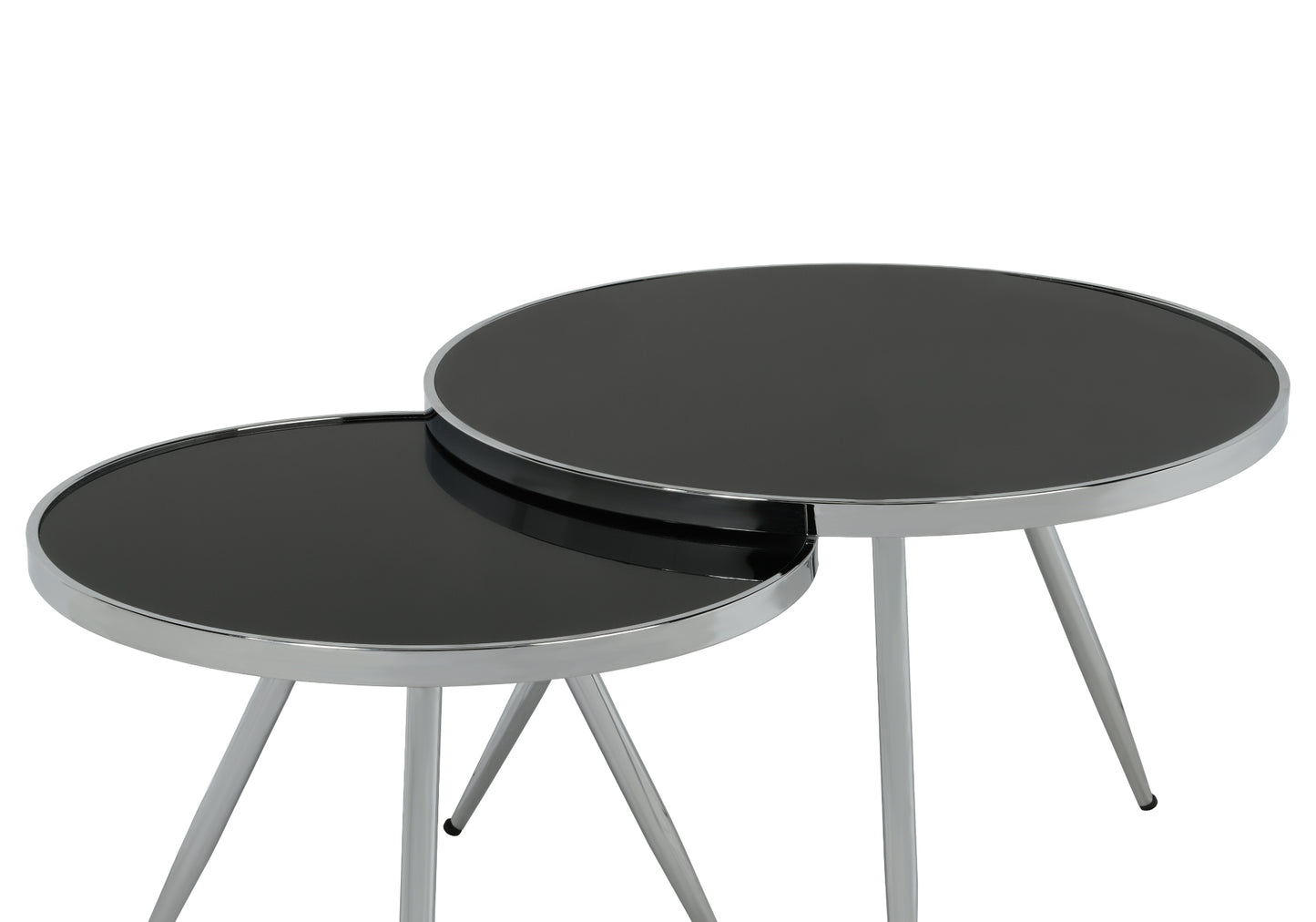 Table basse ronde noire BERMUDA