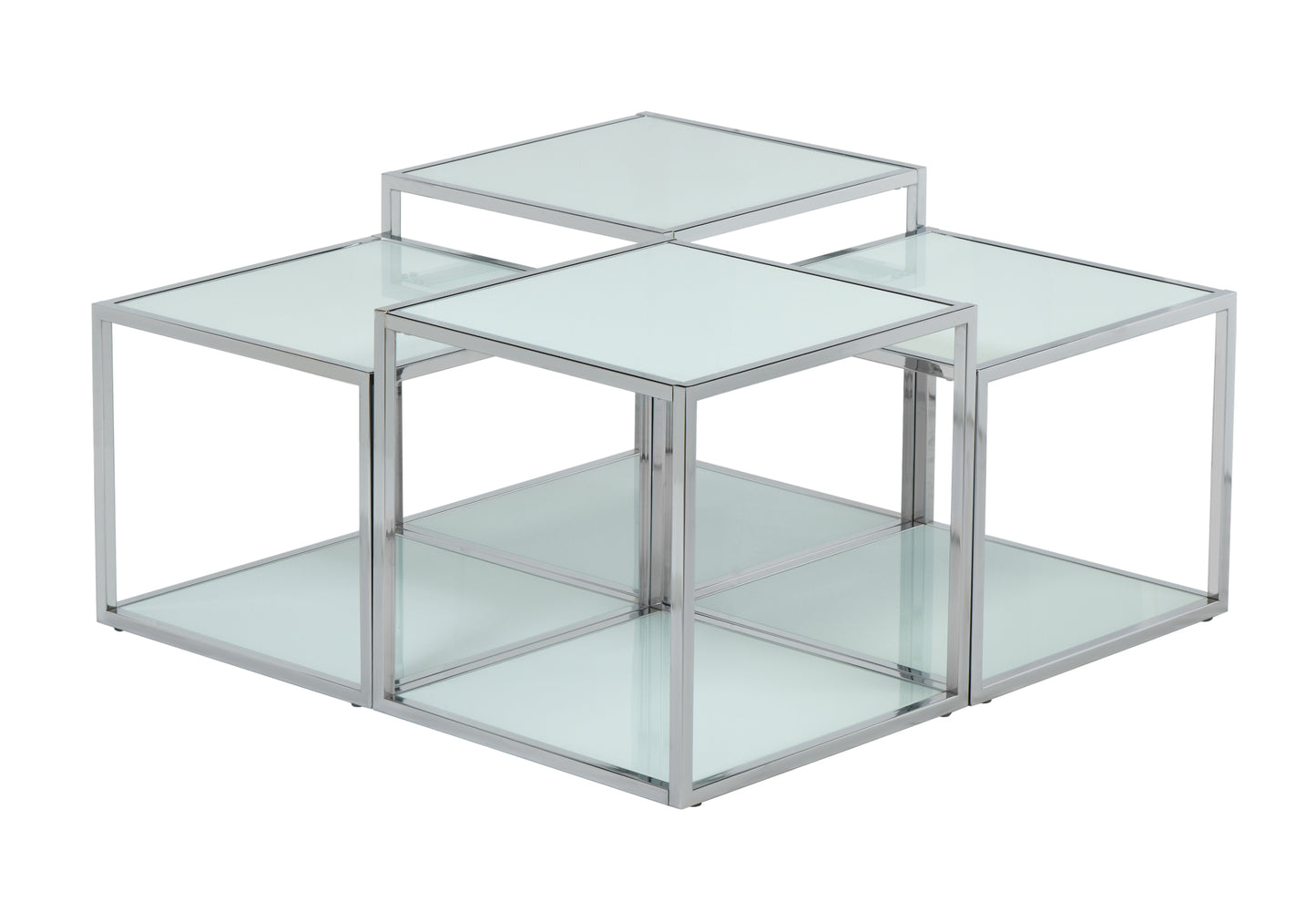 Table Centrale Blanc Perle EVEREST