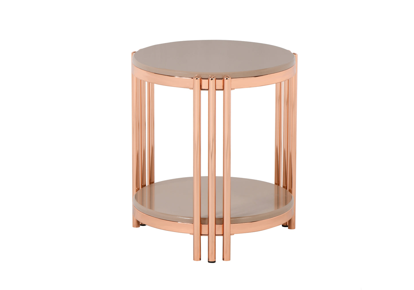 Table basse ronde en osier Cappucino 2 + 1 BOLERA