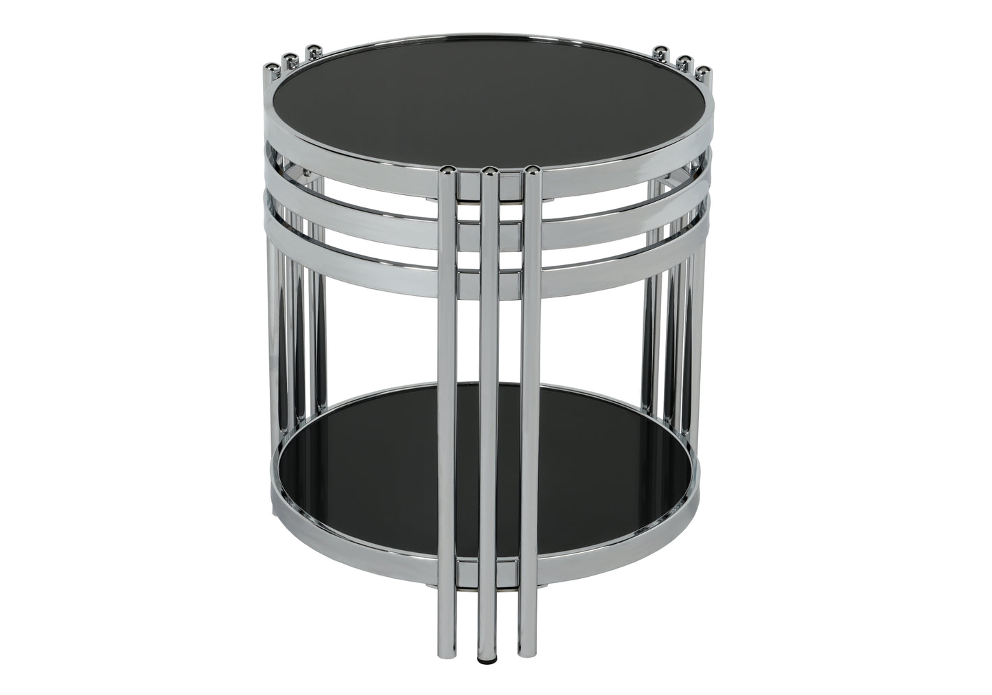 Table gigogne ronde noire ZEUS