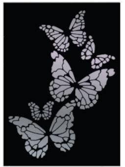 Motif Papillons Argent