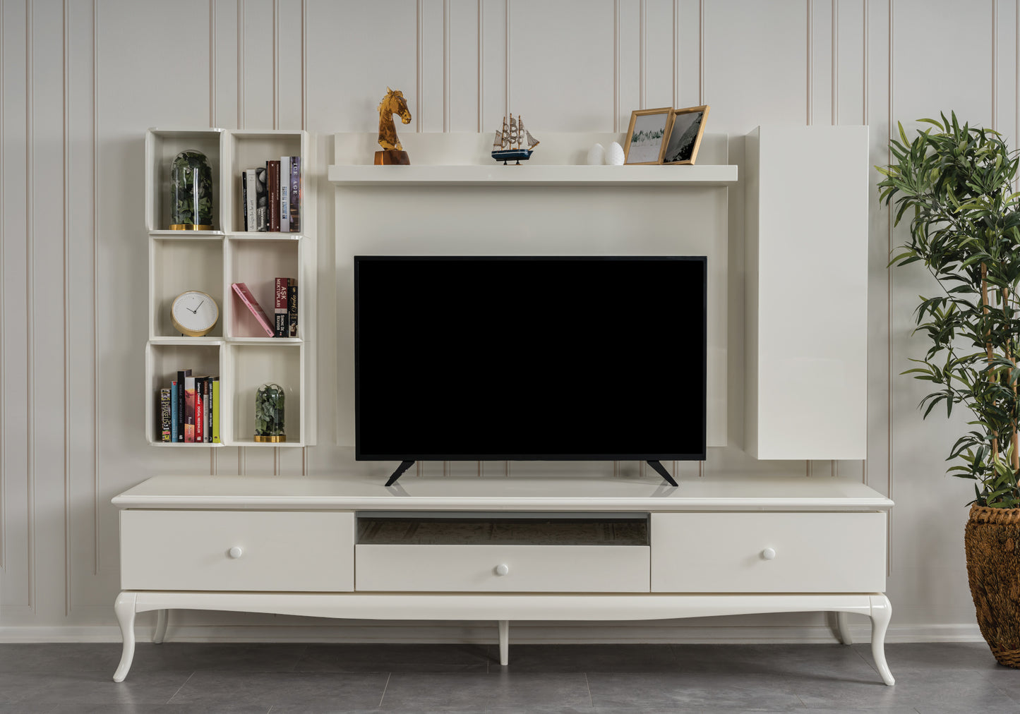 Meuble TV Etagère Supérieure Blanc ART