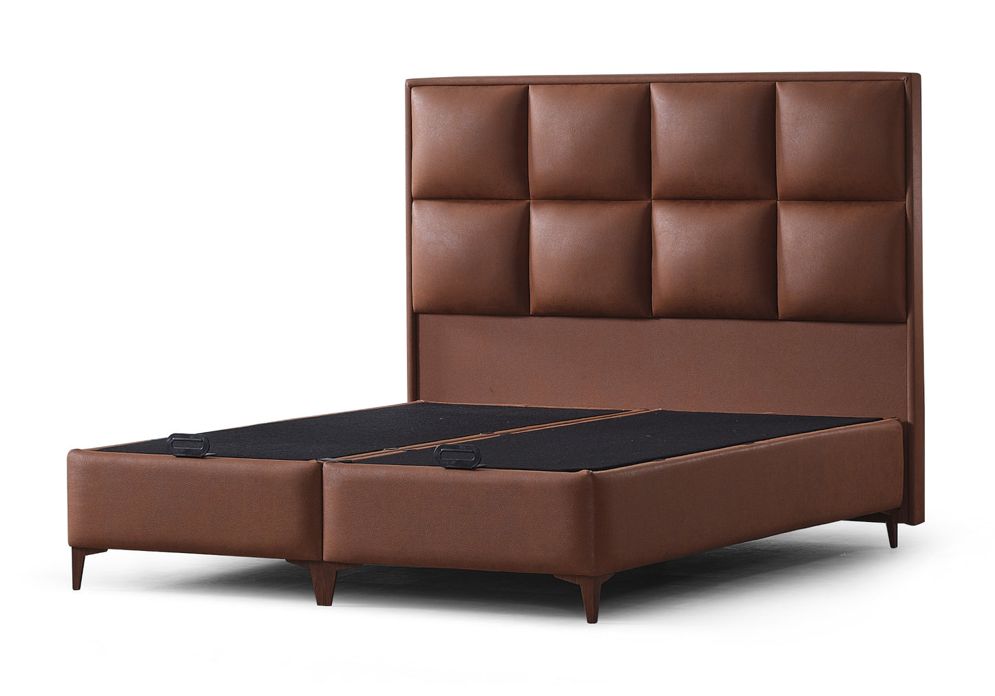 Ensemble de tête de lit avec base moderne marron COMO